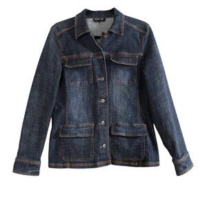 Contrast Jeans Stretch Denim Jacket